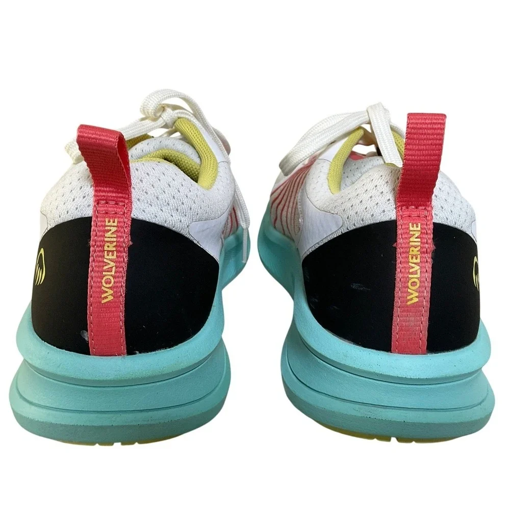 Wolverine Rev Duraspring‎ Women's 8.5 Carbon Safety Toe Work Shoes Pink Aqua